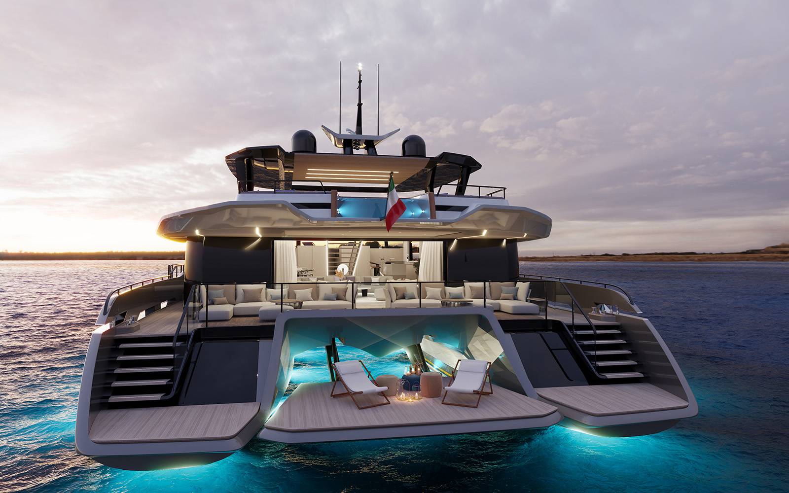 ISA 30M EXTRA VILLA Palumbo Phathom studio yacht design