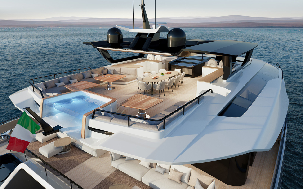 ISA 30M EXTRA VILLA Palumbo Phathom studio yacht design