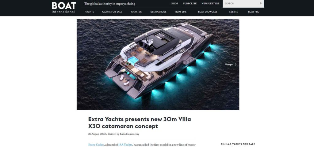 ISA 30M EXTRA VILLA Palumbo Phathom studio yacht design